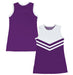 Purple and White Sleeveless Cheerleader A Line Dress - Vive La Fête - Online Apparel Store