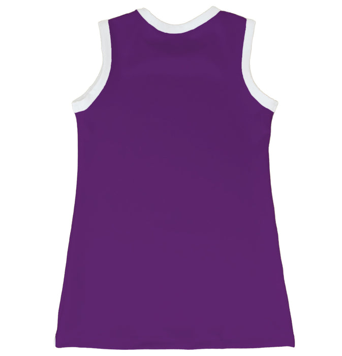 Purple and White Sleeveless Cheerleader A Line Dress - Vive La Fête - Online Apparel Store