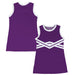 Purple and White Sleeveless Cheerleader A Line Dress - Vive La Fête - Online Apparel Store