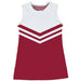 Red and White Sleeveless Cheerleader A Line Dress