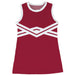 Red and White Sleeveless Cheerleader A Line Dress