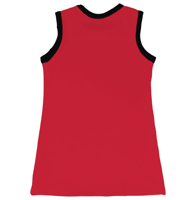 Red Black and White Sleeveless Cheerleader A Line Dress - Vive La Fête - Online Apparel Store