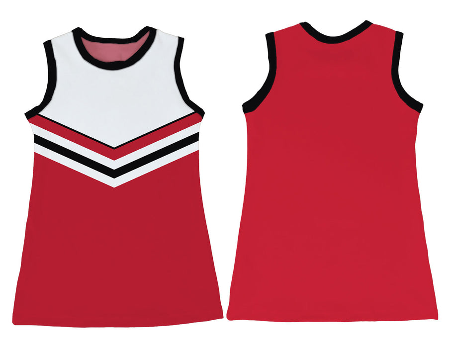 Red Black and White Sleeveless Cheerleader A Line Dress - Vive La Fête - Online Apparel Store