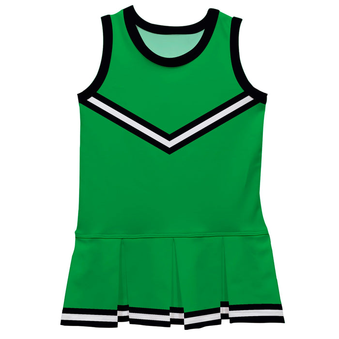 Green Black Sleeveless Cheerleader Dress
