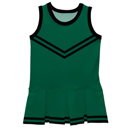 Green Black Sleeveless Cheerleader Dress