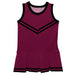 Maroon Black Sleeveless Cheerleader Dress