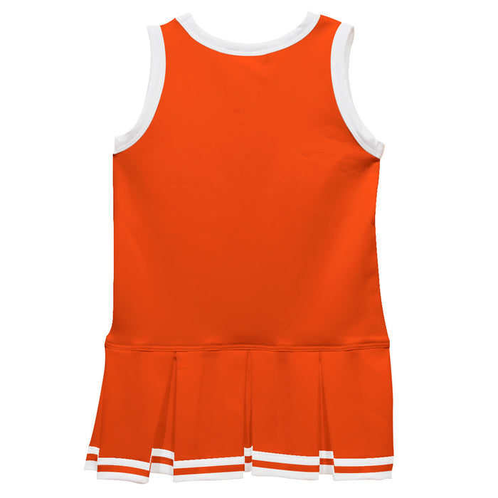 Orange White Sleeveless Cheerleader Dress - Vive La Fête - Online Apparel Store