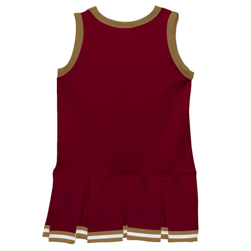 Maroon Gold Sleeveless Cheerleader Dress V2 - Vive La Fête - Online Apparel Store
