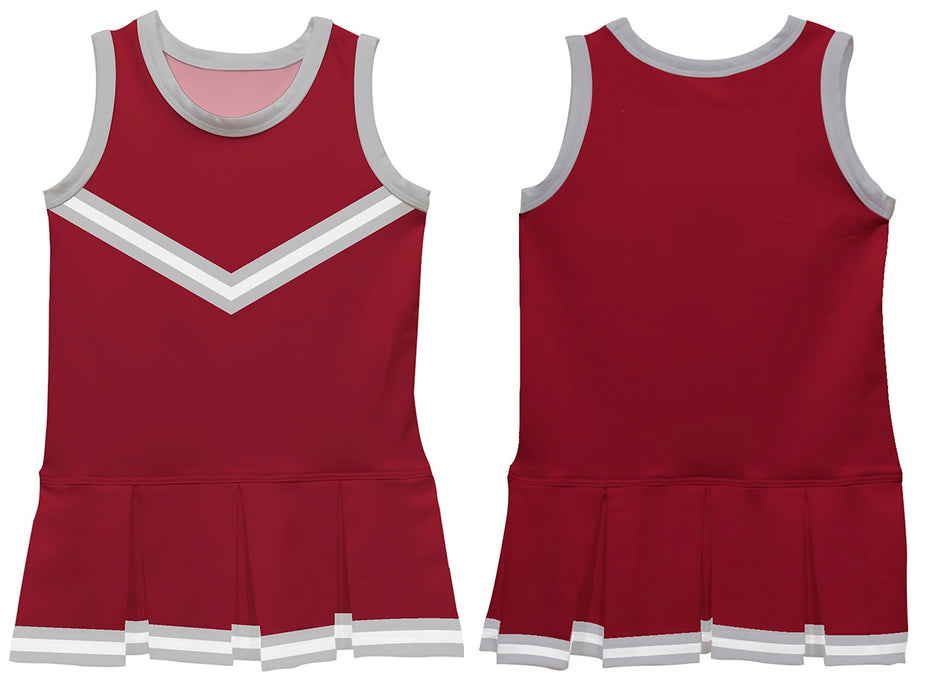 Maroon Gray Sleeveless Cheerleader Dress - Vive La Fête - Online Apparel Store