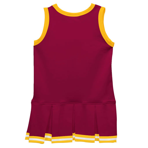 Maroon Yellow Sleeveless Cheerleader Dress - Vive La Fête - Online Apparel Store
