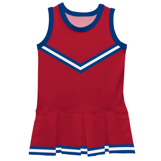 Red Navy Sleeveless Cheerleader Dress