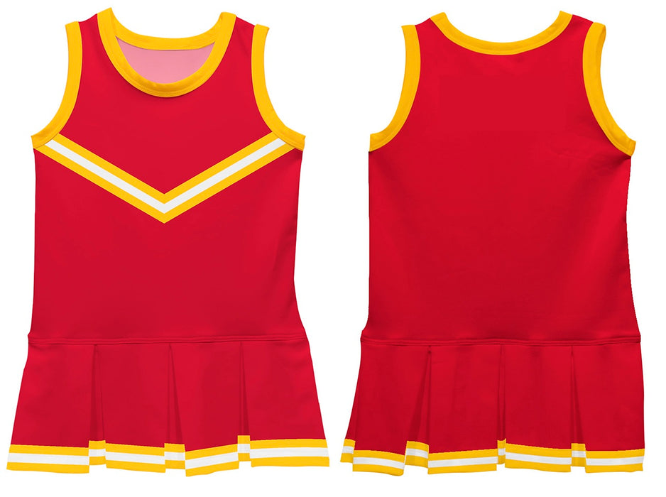 Red Yellow Sleeveless Cheerleader Dress - Vive La Fête - Online Apparel Store