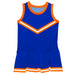 Royal Orange Sleeveless Cheerleader Dress