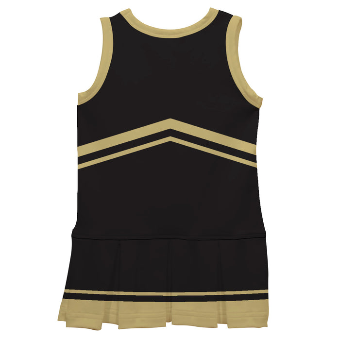 Black and Gold Sleeveless Cheerleader Dress - Vive La Fête - Online Apparel Store