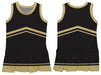 Black and Gold Sleeveless Cheerleader Dress - Vive La Fête - Online Apparel Store