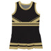 Black and Gold Sleeveless Cheerleader Dress
