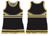 Black and Gold Sleeveless Cheerleader Dress - Vive La Fête - Online Apparel Store