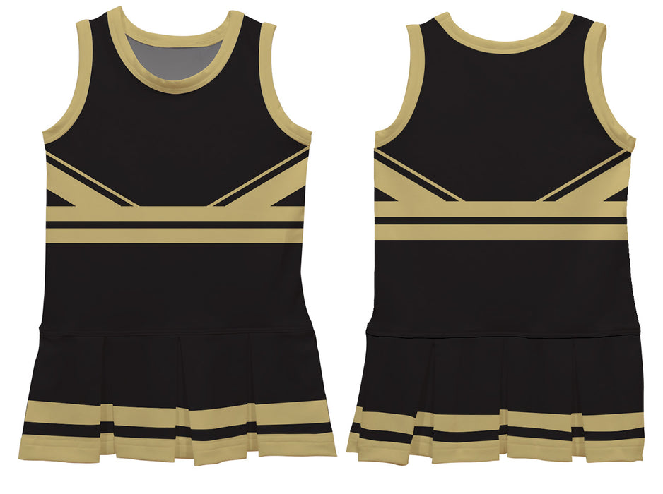 Black and Gold Sleeveless Cheerleader Dress - Vive La Fête - Online Apparel Store