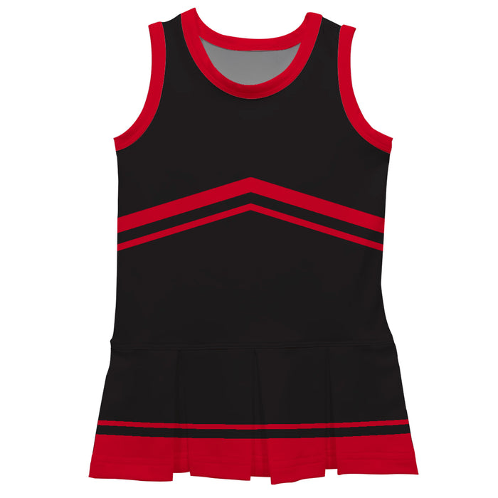 Black and Red Sleeveless Chearleader Dress