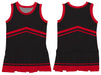 Black and Red Sleeveless Chearleader Dress - Vive La Fête - Online Apparel Store
