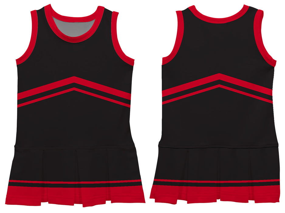 Black and Red Sleeveless Chearleader Dress - Vive La Fête - Online Apparel Store