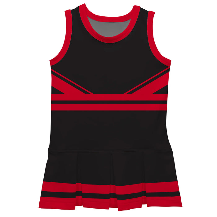Black and Red Sleeveless Chearleader Dress