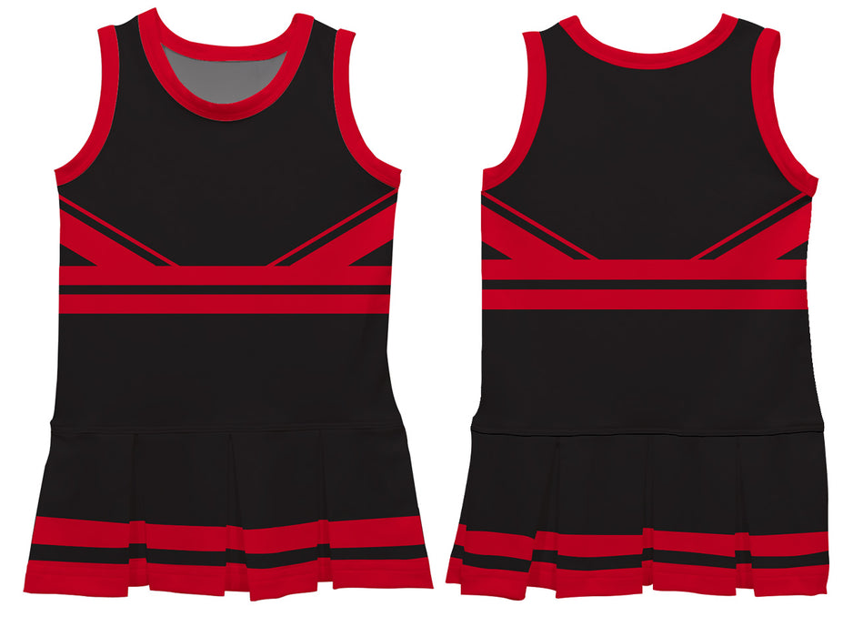 Black and Red Sleeveless Chearleader Dress - Vive La Fête - Online Apparel Store