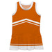 Burnt Orange and White Sleeveless Chearleader Dress
