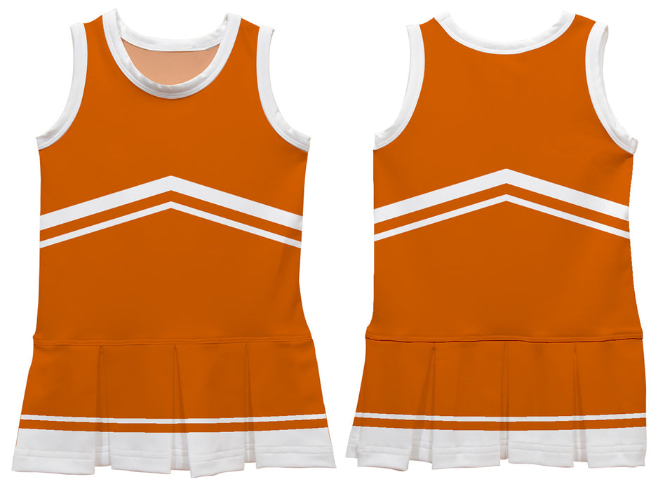 Burnt Orange and White Sleeveless Chearleader Dress - Vive La Fête - Online Apparel Store