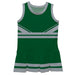 Green and Gray Sleeveless Chearleader Dress