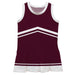 Maroon and White Sleeveless Chearleader Dress