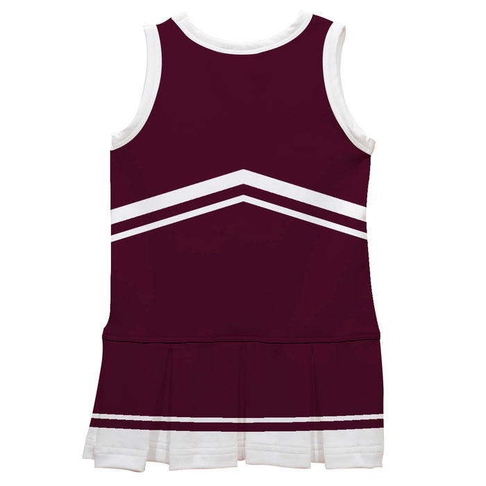 Maroon and White Sleeveless Chearleader Dress - Vive La Fête - Online Apparel Store