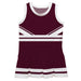 Maroon and White Sleeveless Chearleader Dress