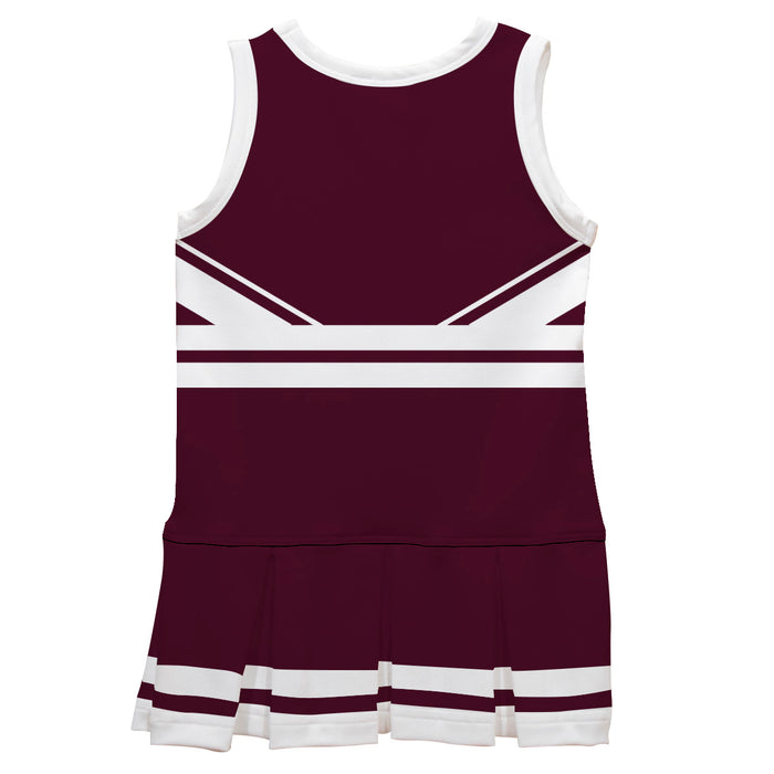 Maroon and White Sleeveless Chearleader Dress - Vive La Fête - Online Apparel Store