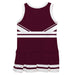 Maroon and White Sleeveless Chearleader Dress - Vive La Fête - Online Apparel Store