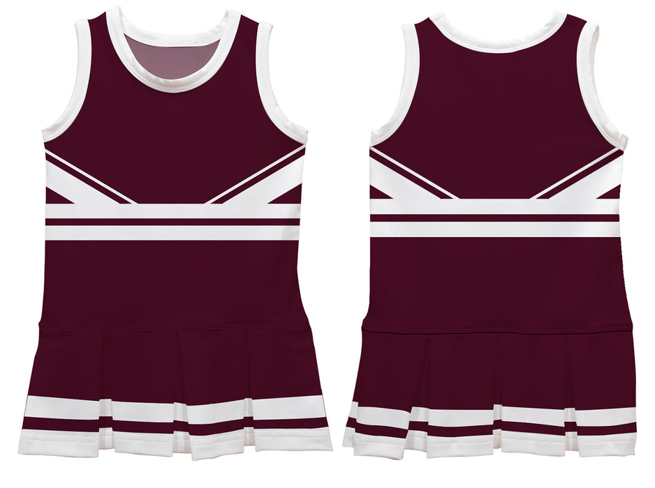 Maroon and White Sleeveless Chearleader Dress - Vive La Fête - Online Apparel Store
