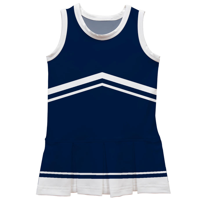 Navy and White Sleeveless Chearleader Dress