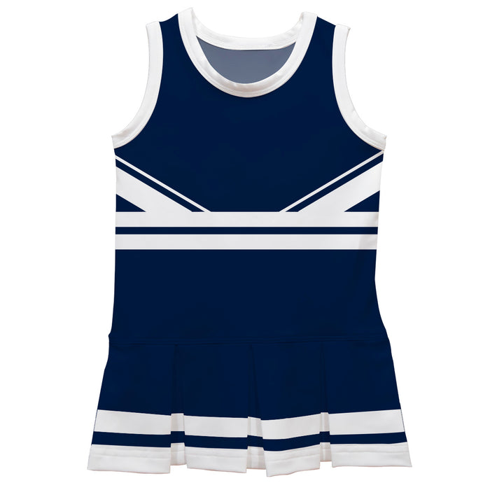 Navy and White Sleeveless Chearleader Dress