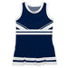 Navy and White Sleeveless Chearleader Dress