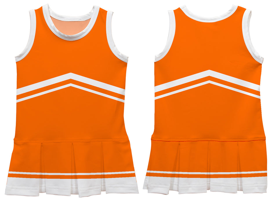 Orange and White Sleeveless Chearleader Dress - Vive La Fête - Online Apparel Store