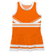 Orange and White Sleeveless Chearleader Dress