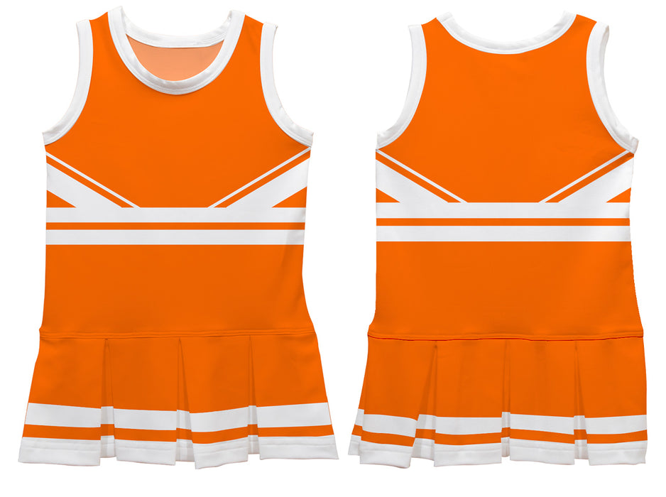 Orange and White Sleeveless Chearleader Dress - Vive La Fête - Online Apparel Store