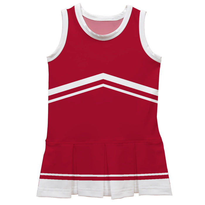 Red and White Sleeveless Chearleader Dress