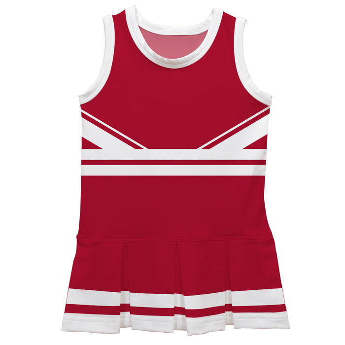 Red and White Sleeveless Chearleader Dress