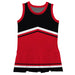 Red Black and White Sleeveless Chearleader Dress