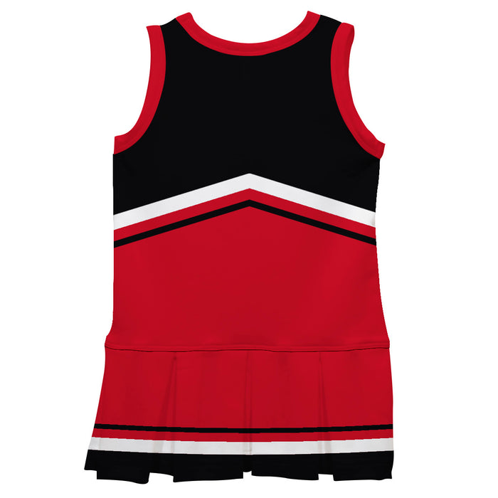 Red Black and White Sleeveless Chearleader Dress - Vive La Fête - Online Apparel Store
