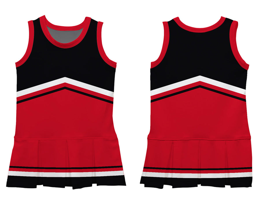 Red Black and White Sleeveless Chearleader Dress - Vive La Fête - Online Apparel Store