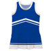 Royal and White Sleeveless Chearleader Dress