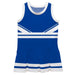 Royal and White Sleeveless Chearleader Dress