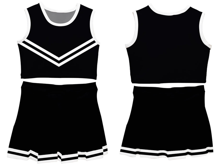 Black White Sleeveless Cheerleader Set - Vive La Fête - Online Apparel Store